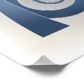 Blauwe steenolifant poster (Hoek)