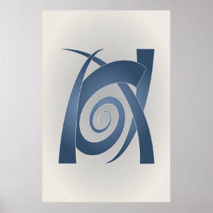 Blauwe steenolifant poster