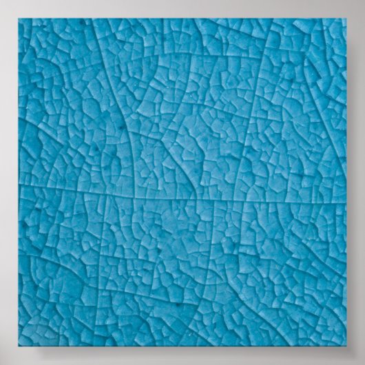 Blauwe steenscheuren poster (Voorkant)