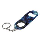 Blauwe steenwasbril mini flessenopener (Voorkant Gekanteld)