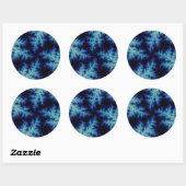 Blauwe steenwasbril ronde sticker (Vel)