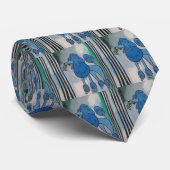 Blauwe stekelstaart stropdas (Opgerold)