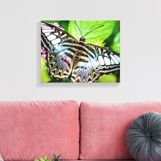 Blauwe stekelvlieg canvas afdruk (Insitu (Woonkamer))