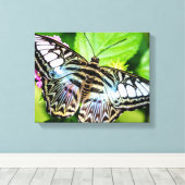 Blauwe stekelvlieg canvas afdruk (Insitu (Houten vloer))