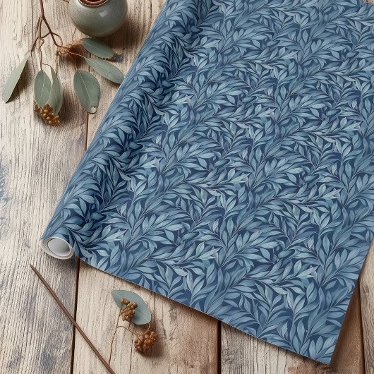 Blauwe stekken cadeaupapier
