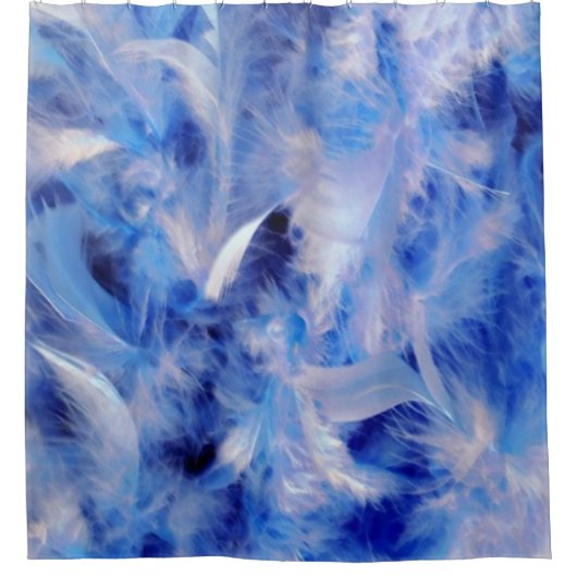 Blauwe stekken douchegordijn (Voorkant)