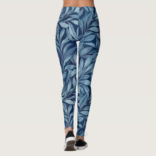 Blauwe stekken leggings (Achterkant)