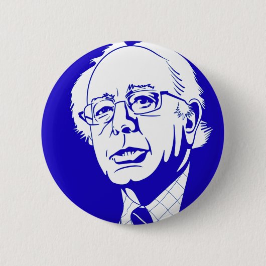 blauwe stem bernie sanders ronde button 5,7 cm (Voorkant)