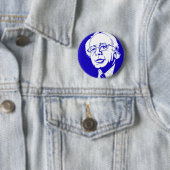 blauwe stem bernie sanders ronde button 5,7 cm (In situ)