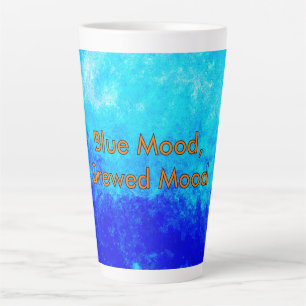Blauwe stemming, gebrouwen stemming latte mok