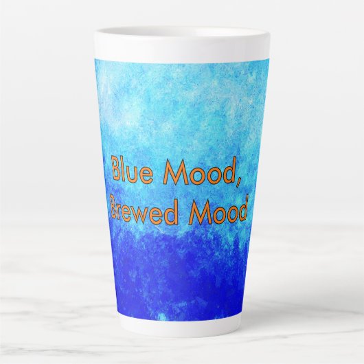 Blauwe stemming, gebrouwen stemming latte mok (Voorkant)