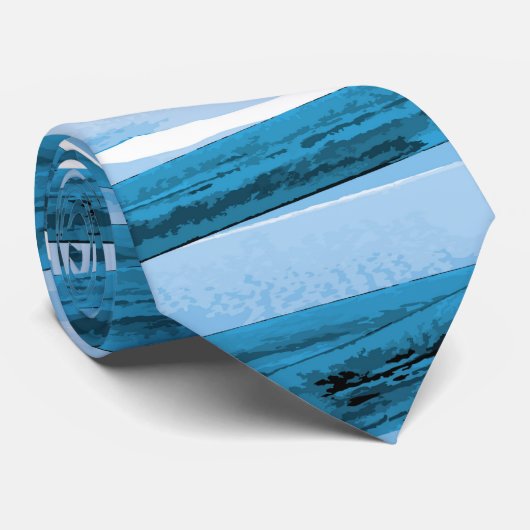 Blauwe stemming Stropdas (Opgerold)