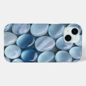 Blauwe Stenen Esthetische iPhone Hoes (Achterkant (horizontaal))