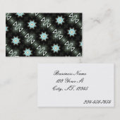 blauwe ster barst geometrisch zwart uit visitekaartje (Voorkant / Achterkant)