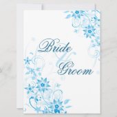 Blauwe Ster Bloem Zitplaatskaart Kaart (Voorkant)