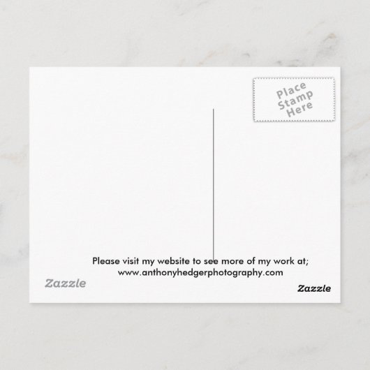 Blauwe ster briefkaart (Achterkant)