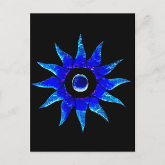 Blauwe ster briefkaart