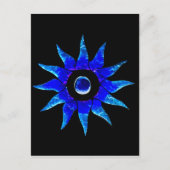 Blauwe ster briefkaart (Voorkant)
