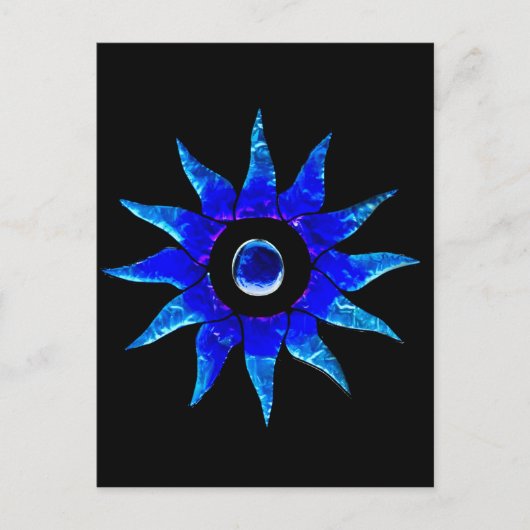 Blauwe ster briefkaart (Voorkant)