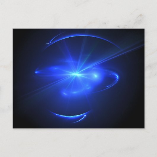 Blauwe ster briefkaart (Voorkant)