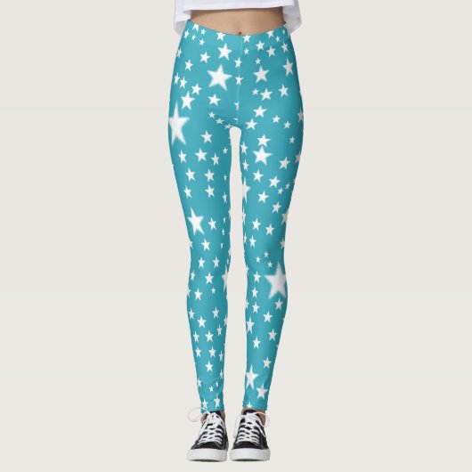 Blauwe Ster Broek Leggings (Voorkant)