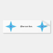 Blauwe ster bumpersticker (Voorkant)