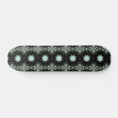 blauwe ster-burst geometrisch zwart skateboard (Horizontaal)