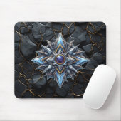 Blauwe Ster Core Gaming Embleem Muismat (Met muis)