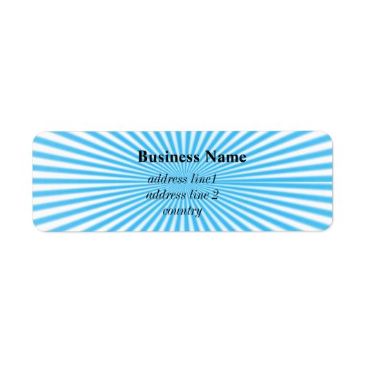 blauwe ster explosie cool ontwerp etiket (Voorkant)