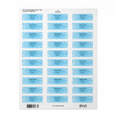 blauwe ster explosie cool ontwerp etiket (Full Sheet)