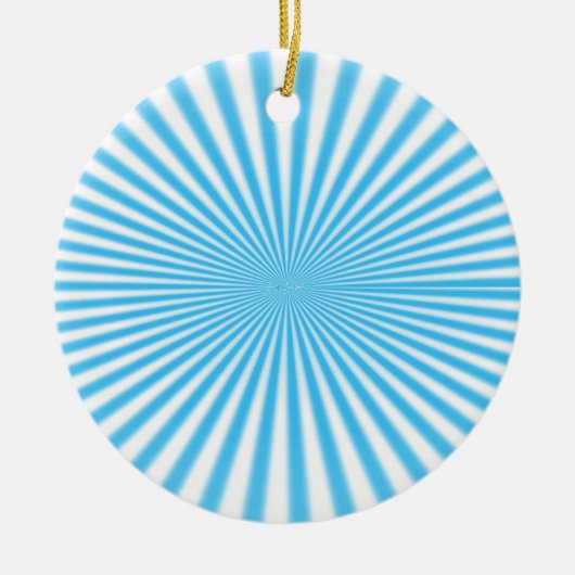 blauwe ster explosie cool ontwerp keramisch ornament (Voorkant)