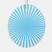 blauwe ster explosie cool ontwerp keramisch ornament (Links)