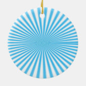 blauwe ster explosie cool ontwerp keramisch ornament (Achterkant)