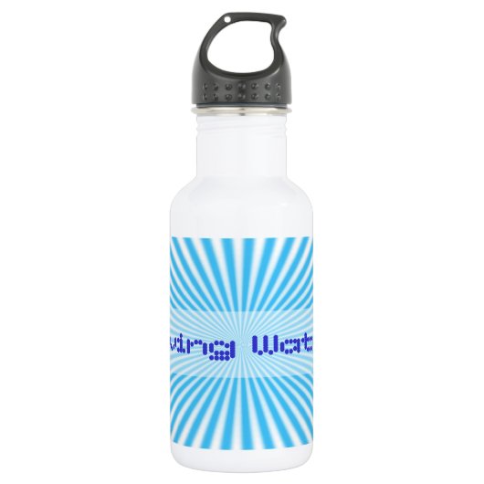 blauwe ster explosie cool ontwerp waterfles (Voorkant)