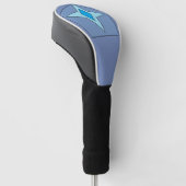 Blauwe ster golfheadcover (Schuin)