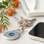 Blauwe ster Kaleidoscoop Sleutelhanger (Zijkant)