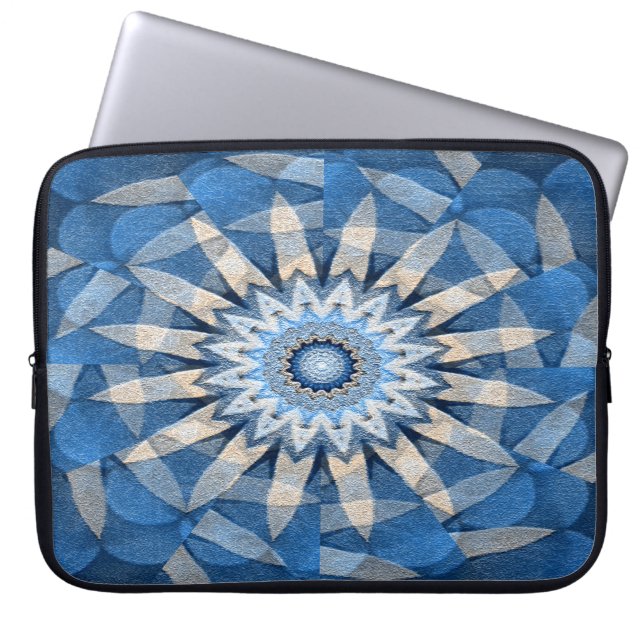 Blauwe ster..... laptop sleeve (Voorkant)