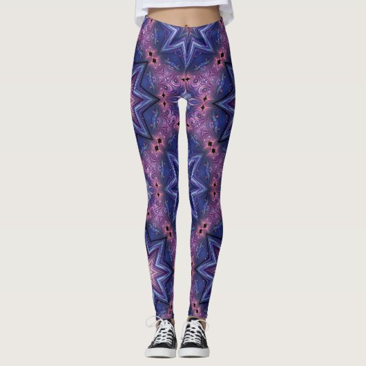 Blauwe ster leggings (Voorkant)