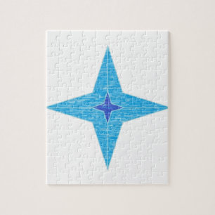 Blauwe ster legpuzzel