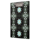 blauwe ster met zwarte rand klembord (Links)
