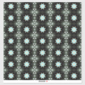 blauwe ster met zwarte rand sticker (Vel)