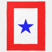 Blauwe ster Moeders Fleece Deken (Voorkant)