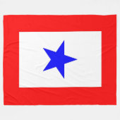 Blauwe ster Moeders Fleece Deken (Voorkant (Horizontaal))