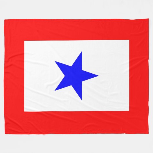 Blauwe ster Moeders Fleece Deken (Voorkant (Horizontaal))