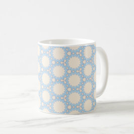 Blauwe Ster Mozaïek Geometrie  Koffiemok