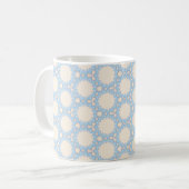 Blauwe Ster Mozaïek Geometrie Koffiemok (Voorkant links)