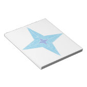 Blauwe ster notitieblok (Schuin)