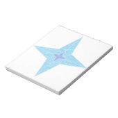 Blauwe ster notitieblok (Linkerzijde)