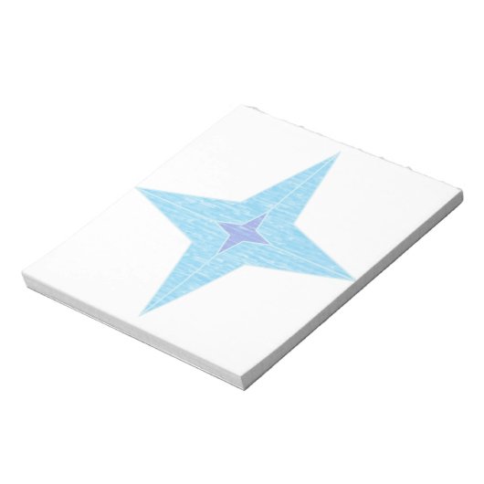 Blauwe ster notitieblok (Linkerzijde)