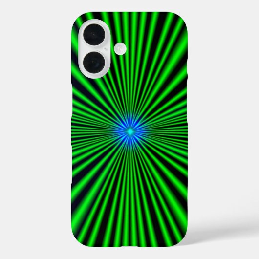 Blauwe ster op groen licht Case-Mate iPhone case (Achterkant)